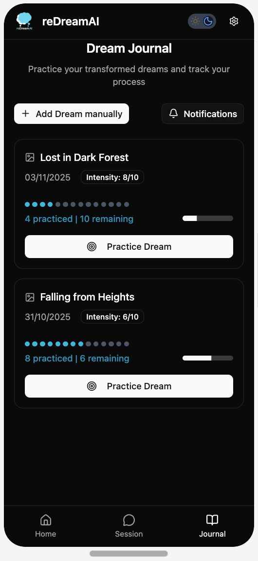 reDreamAI Dream Journal